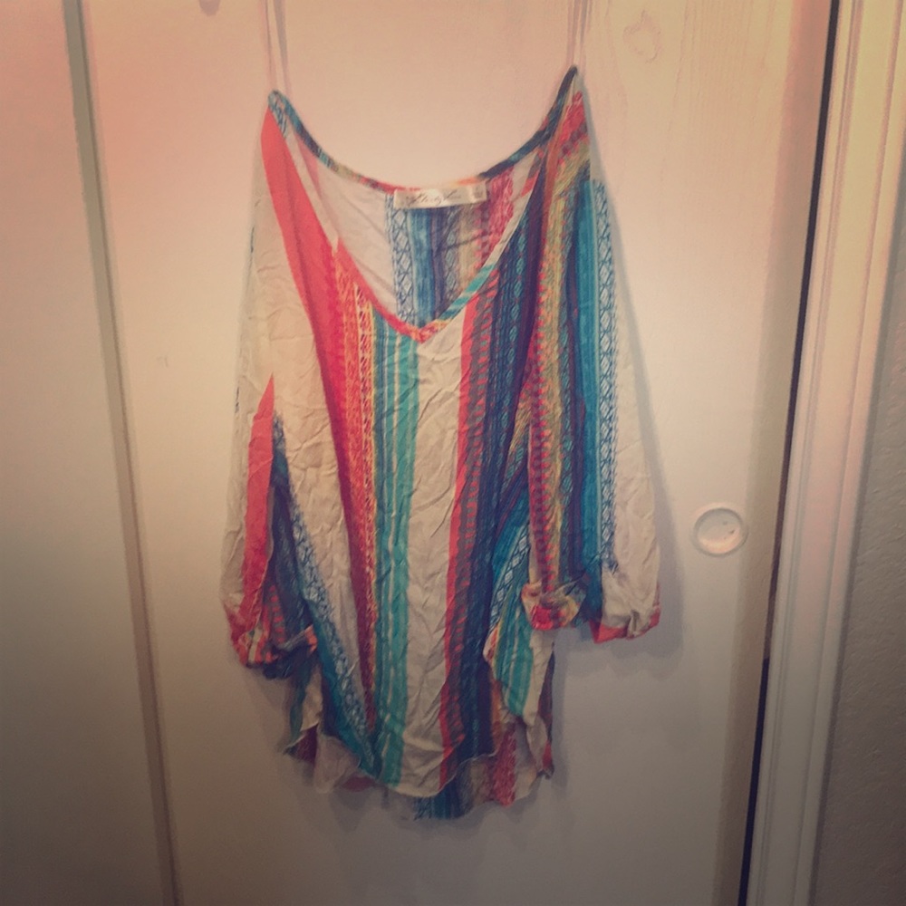 3/4 sleeve Vneck